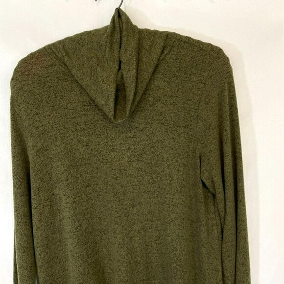Old Navy Turtleneck Sweater Plush Tunic Extra Long Side Slits Women's Size Large - Picture 3 of 14